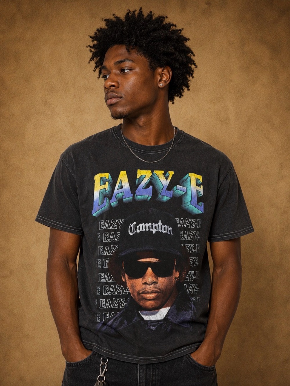 Eazy-E Graphic Short Sleeve Tee - Black